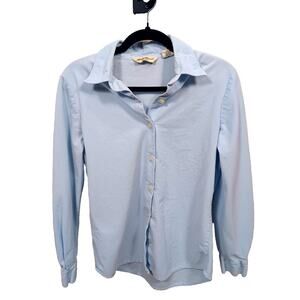 Eddie Bauer Light Blue Corduroy Button Down Shirt M